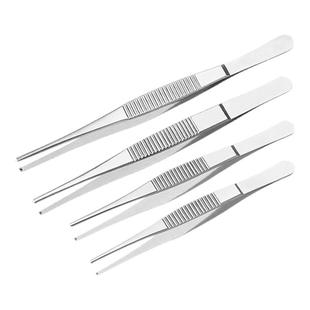 医用镊子304不锈钢加厚医疗器械家用剪刀镊子组织镊手术镊子圆头