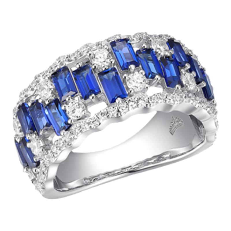 Victoria Crowne英伦王朝 星河遐想纯银复古红蓝宝石戒指生日礼物