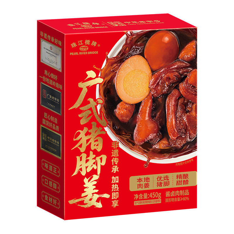 珠江桥牌广式猪脚姜加热即食