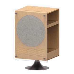 小写inner实木旋转边几北欧日式沙发侧边柜黑胶唱片收纳柜音响柜