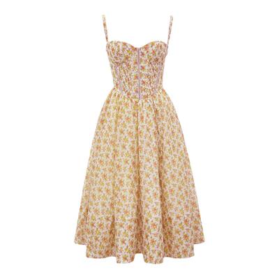 HouseofCB度假风印花连衣裙