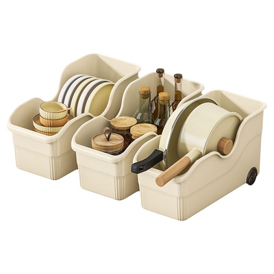 【第二件0元】橱柜收纳盒带轮