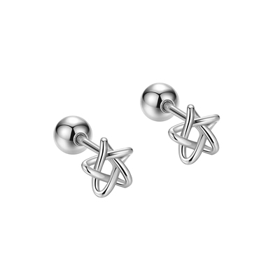 通体s925别致设计小众款星星耳钉