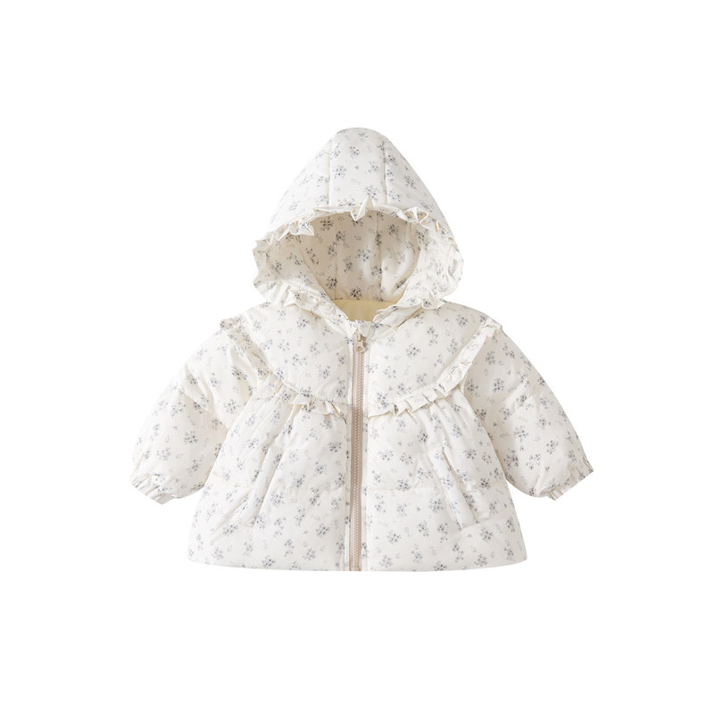 女童碎花棉衣夹棉加厚防风棉服