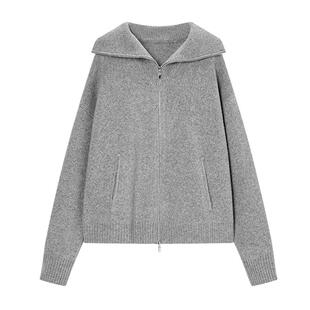 [反季专区]TKY SHOP全羊毛针织衫女冬季新款开衫外套毛衣气质上衣