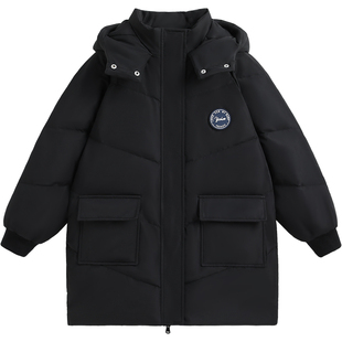 【90白鸭绒】英氏2025冬季新款儿童羽绒服加厚中长款御寒羽绒外套