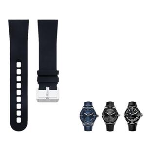 氟橡胶手表带适用宝珀五十寻男5000/5008B/5015经典陀飞轮23mm噚