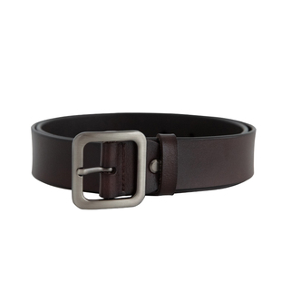 NOEARS复古百搭日字合金扣懒人牛仔裤皮带男女通用真皮军训腰带潮