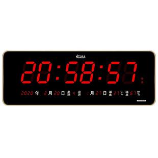 智能车间万年历电子钟数字显示挂墙家用客厅日历壁挂钟时钟表2158