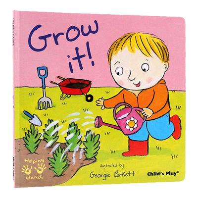 小帮手系列 成长 英文原版绘本 Helping Hands Grow it 吴敏兰书单 child s play 出版 儿童启蒙图画书 亲子互动 平装 送音频