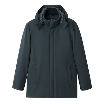 金利来三防白鹅绒中长款羽绒外套