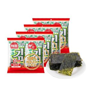 韩国进口干紫菜海牌菁品海苔寿司2g*24袋儿童网红童年出行零食