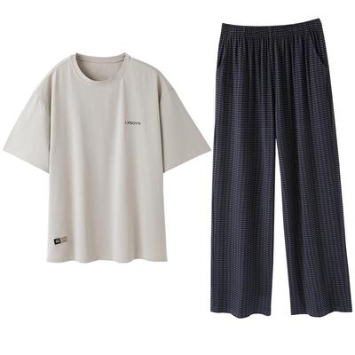 睡衣男士夏季莫代尔短袖家居服