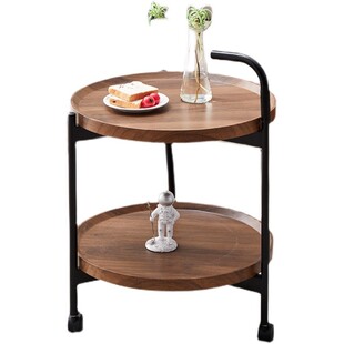 可移动小茶几小推车客厅沙发边几迷你小桌子置物架带轮北欧风餐车