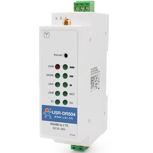有人4g dtu模块导轨式485数据无线传输工业级物联网网关DR504/514