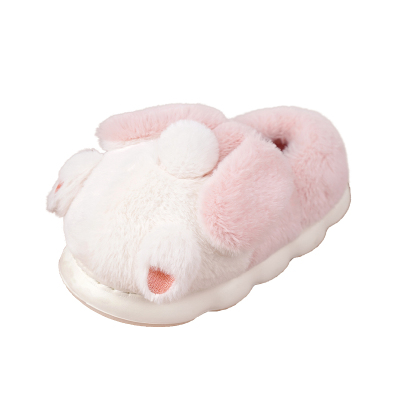 可爱棉拖鞋带后跟保暖冬季居家