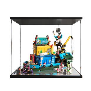 适用乐高80013悟空小侠系列海上基地 亚克力透明展示盒积木防尘罩