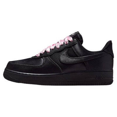 耐克女鞋AF1空军一号 缎面黑粉芭蕾 复古运动休闲板鞋IH2034-010
