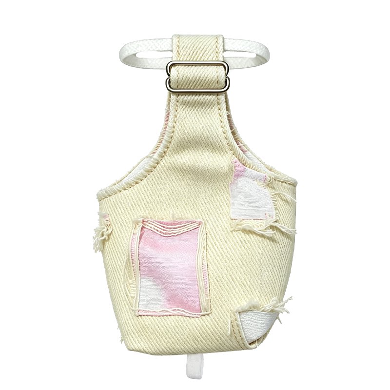 双立体套脖破洞牛仔鹦鹉飞行衣服