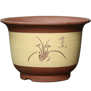 宜兴紫砂花盆大号陶瓷花盆落地花卉绿植梅花老桩盆景盆兰花专用盆
