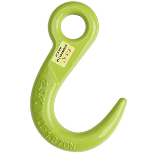 台湾PSK镀铬小钢钩1.5t环眼钩细筋宽嘴钩货柜堆高机钩起重铁钩子