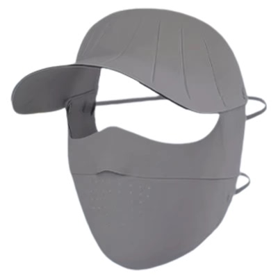 【物理防晒】冰丝口罩帽子一体