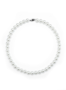 NININA正圆元宝扣珍珠项链