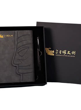 戴金面罩笔记本签字笔礼盒套装