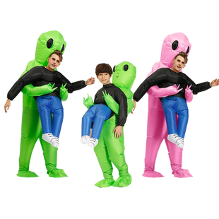 年会聚会派对抖音同款搞笑卡通肉服装成人儿童cos外星人充气衣服