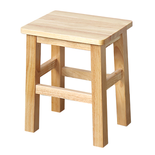 木凳子实木小板凳儿童圆凳家用简约茶几凳大方凳原木搁脚凳换鞋凳
