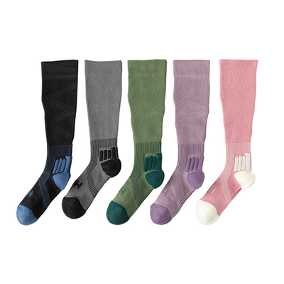 肌能高品质专业交叉运动分段压力跳绳瑜伽跑步小腿高筒女袜子