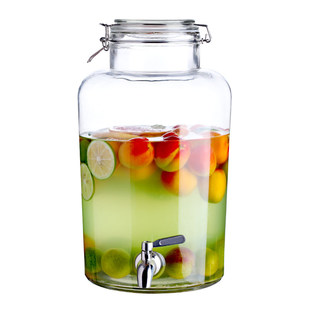 泡酒瓶带龙头水果酵素桶密封罐酿葡萄酒泡菜玻璃瓶泡药酒瓶酒坛子