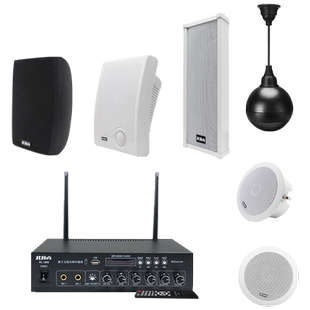 吸顶喇叭音箱吊顶嵌入式音响天花无线广播壁挂吊球背景音乐系统