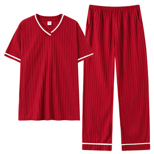 睡衣女夏天休闲韩版宽松短袖长裤薄款两件套装学生春秋大码家居服