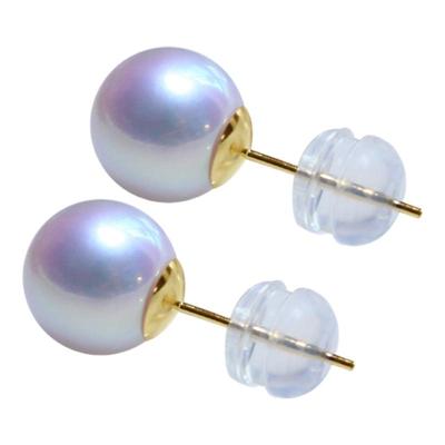 周凤禧耳环正圆18K金经典耳钉