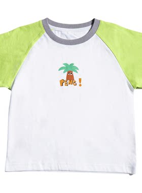 【懿琪宝贝】官方正品kidcore风男童短袖t恤纯棉夏季紫色上衣童装