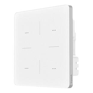 linptech领普QT1Pro智能开关AG玻璃面板语音控制无线情景双三开控