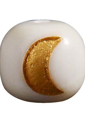 猛犸象牙日月星辰雕刻老型桶珠散珠顶珠佛珠手串星月金刚菩提配件