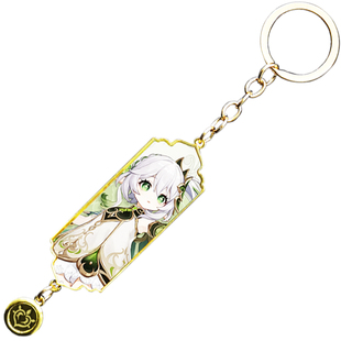 原神周边申鹤散兵艾尔海森宵宫魈提纳里阿贝多金属挂件挂坠钥匙扣