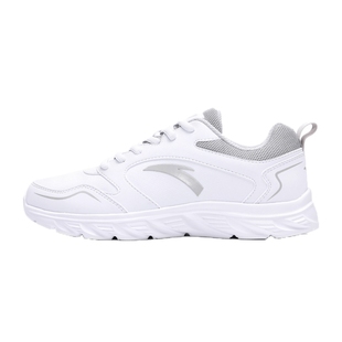 安踏女鞋运动鞋跑鞋冬季新款皮面防水小白鞋软底轻便休闲跑步鞋子