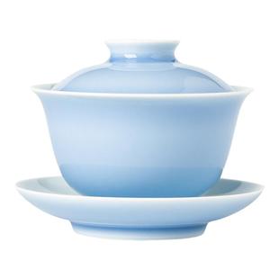 景德镇纯手工陶瓷盖碗茶杯小号茶碗壶承功夫茶具白瓷泡茶三才盖碗