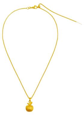 金苹果吊坠项链女款轻奢高级感