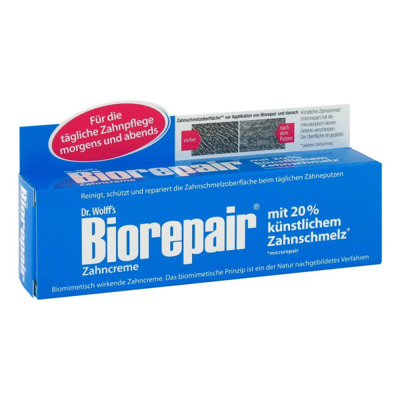 德国DR.Wolff's Biorepair纳米修复牙釉质 无氟有机牙膏 现货