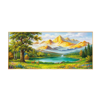 【聚宝盆山水画】油画壁画新款