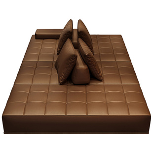 可移动靠背劳伦斯模块沙发真皮客厅双面背靠背意式极简2025年新款