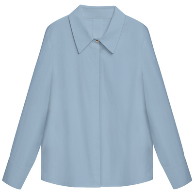 图曼朵时尚简约通勤长袖职业衬衫