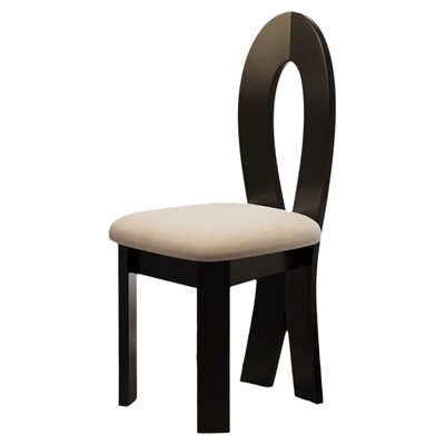 实木软包中古法式钥匙餐椅靠背椅