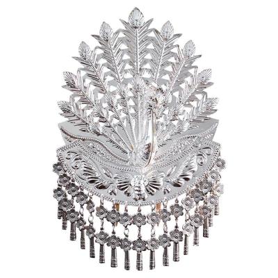 苗疆仿苗银孔雀流苏头饰