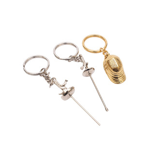 上海健力击剑周边钥匙圈扣挂件,面罩花剑重剑佩剑饰品礼品击剑