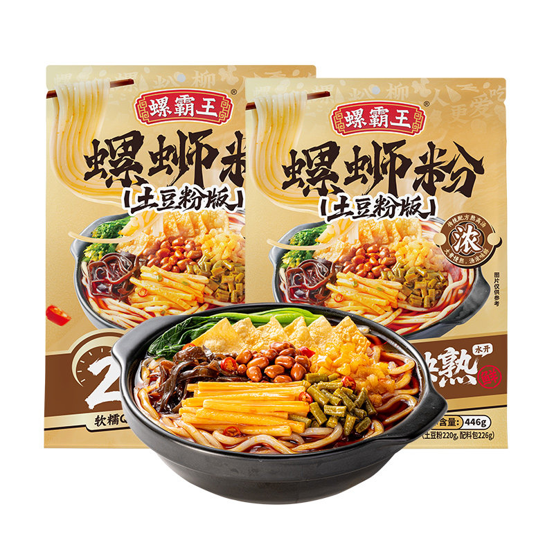 【达人专属】螺霸王新品螺蛳粉土豆粉版+紫苏+霸王高汤 组合